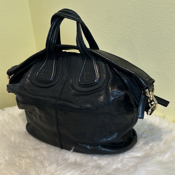 💯 Authentic GIVENCHY Nightingale Black 2way Leather Handbag🍀 - Picture 13 of 13